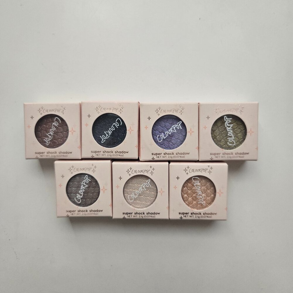 Bundle of 7 ColourPop Super Shock Shadows
